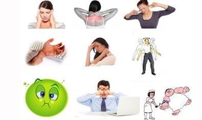 Signos y síntomas de la osteocondrosis cervical