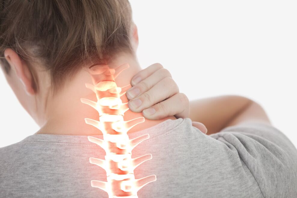 dolor de cuello debido a la osteocondrosis